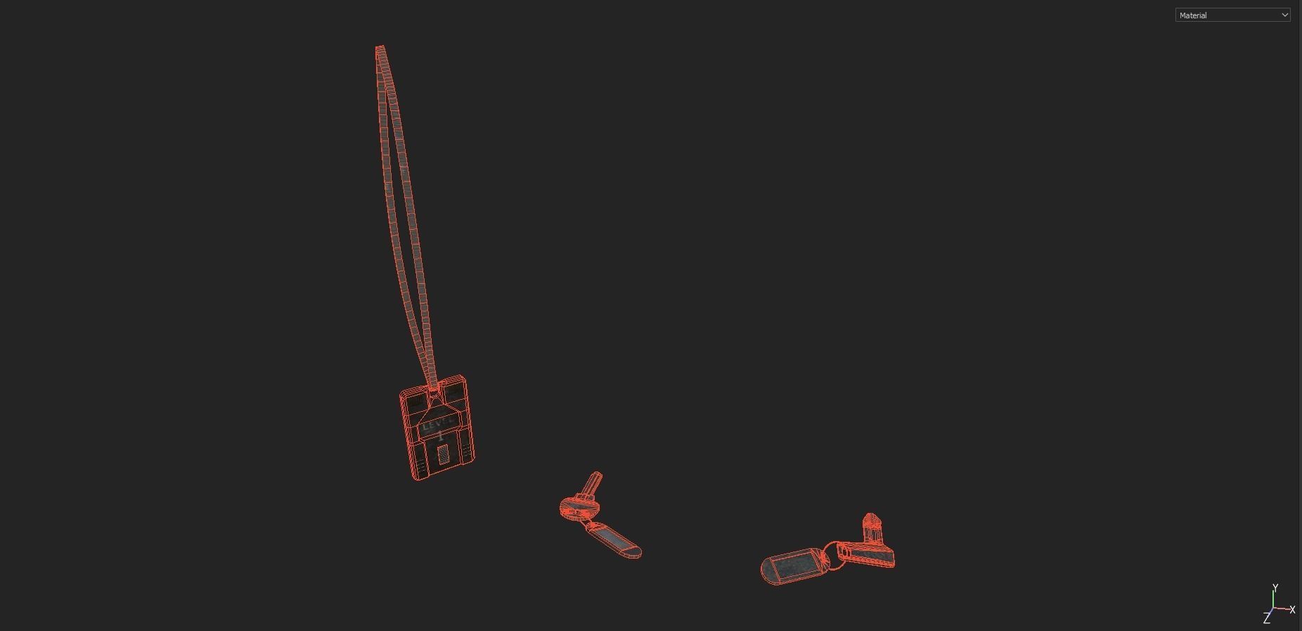 Keys Pack Low-poly 3D model_2