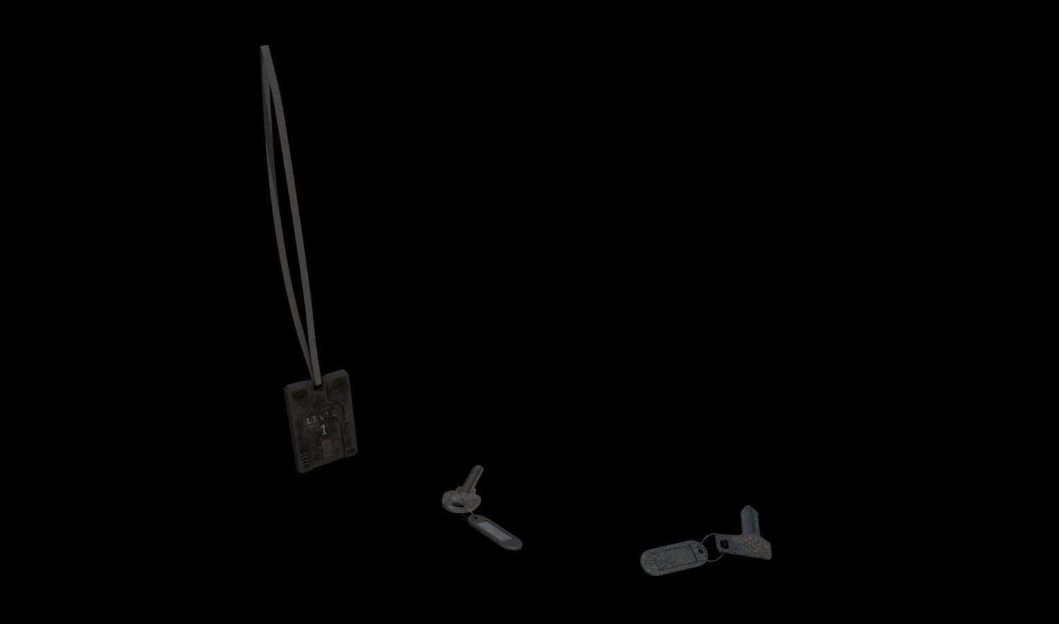 Keys Pack Low-poly 3D model_1