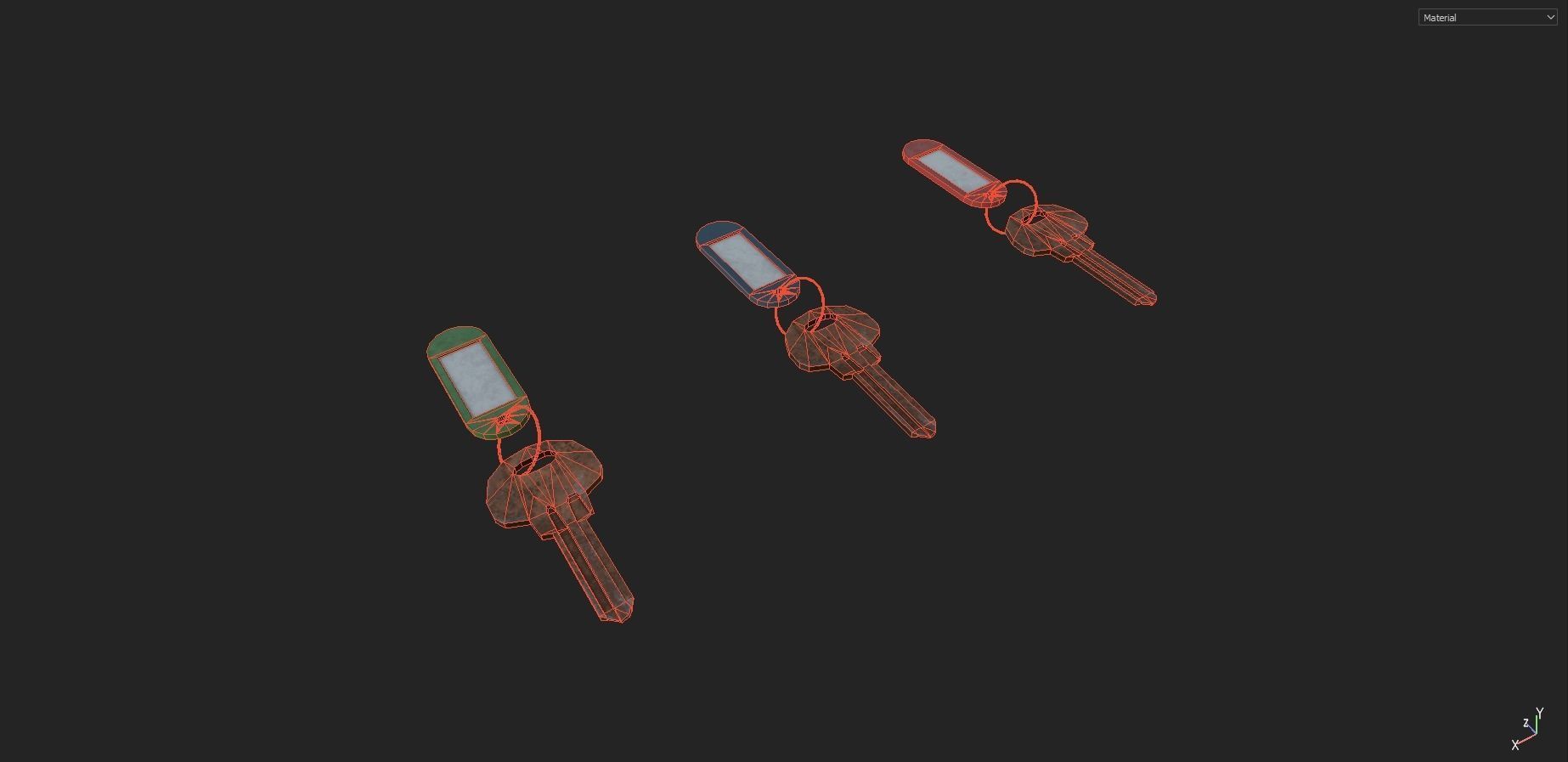 Keys Pack Low-poly 3D model_6