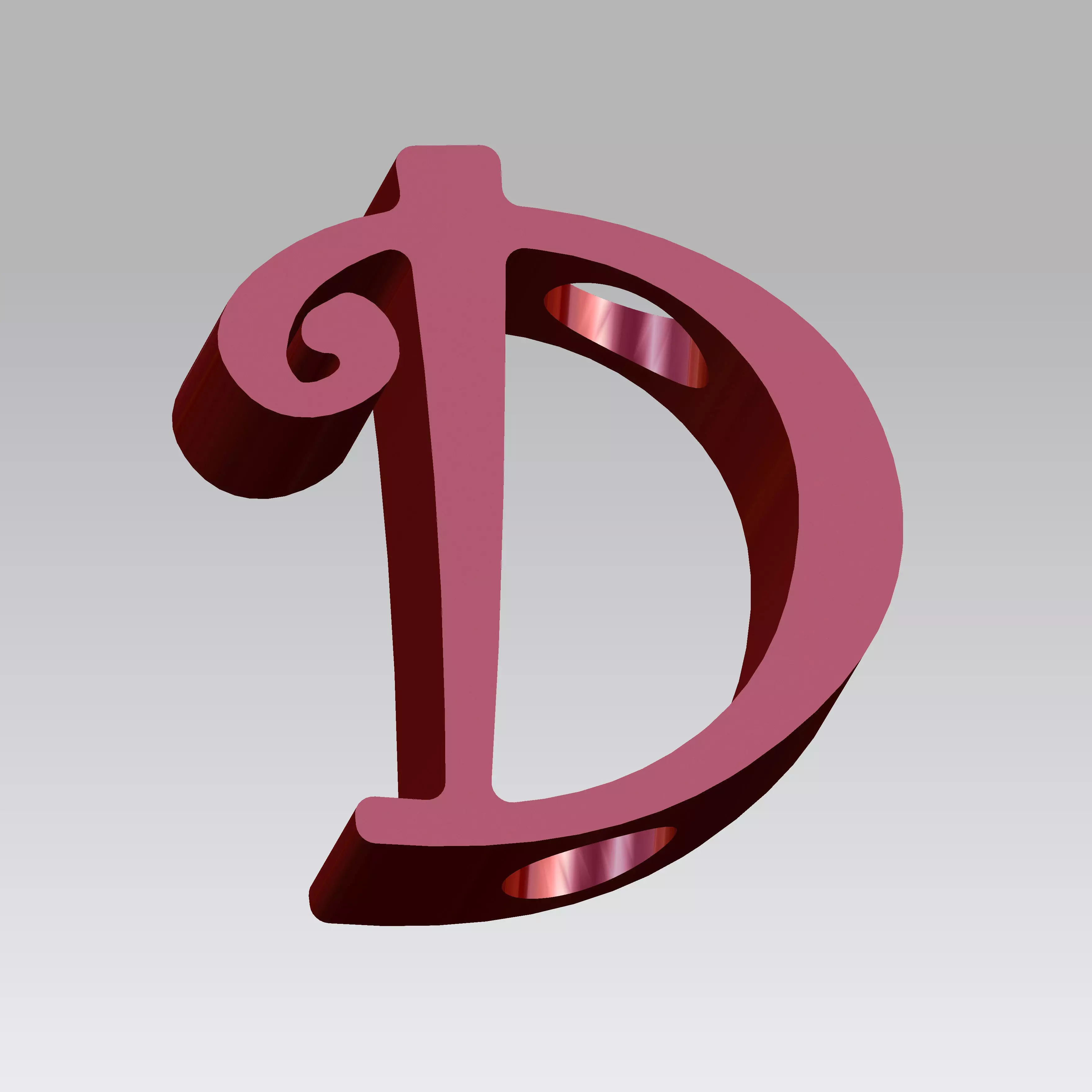 Add Some Fun to Your Drinks with Letter D Shape 3D print model_0
