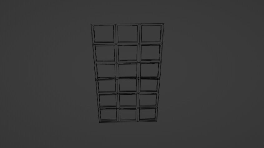 Sliding Window 001 Low-poly 3D model_2