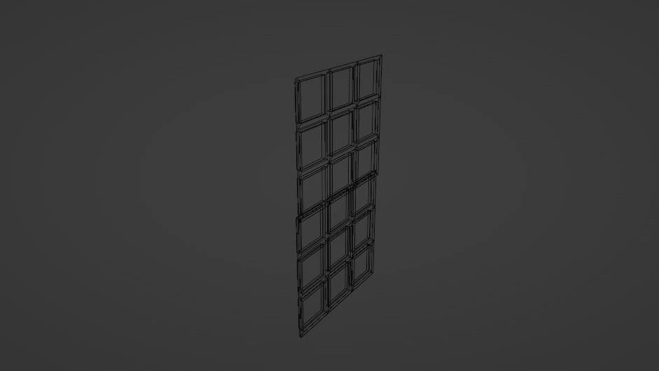 Sliding Window 001 Low-poly 3D model_4