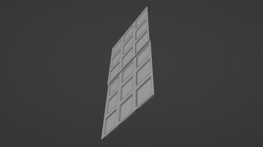 Sliding Window 001 Low-poly 3D model_5