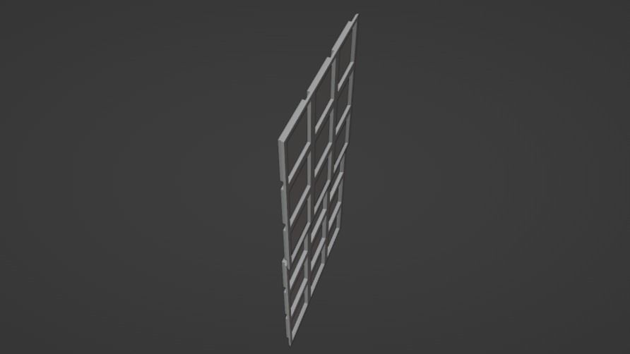 Sliding Window 001 Low-poly 3D model_3