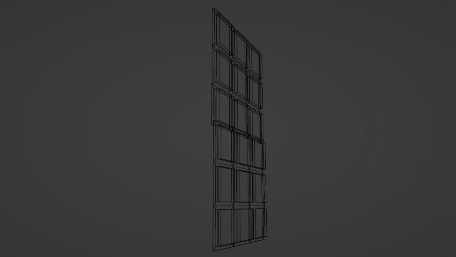 Sliding Window 001 Low-poly 3D model_7
