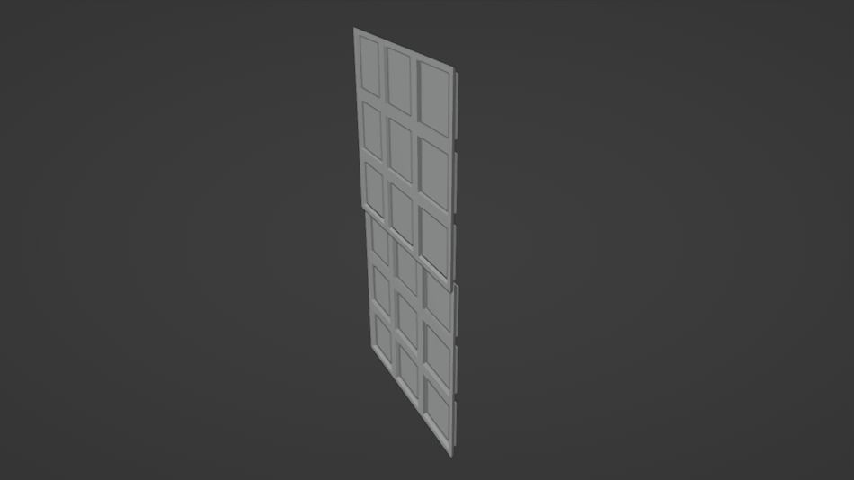 Sliding Window 001 Low-poly 3D model_14