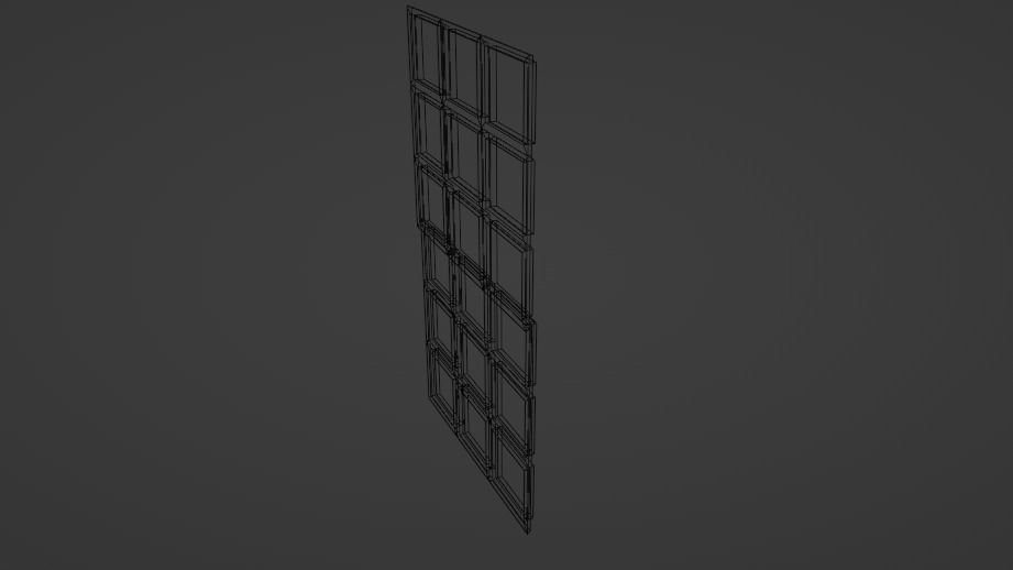 Sliding Window 001 Low-poly 3D model_1