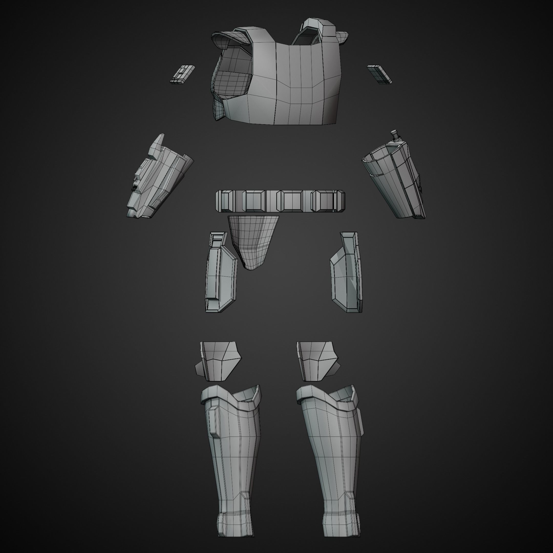 The Mandalorian Imperial Super Trooper Armor for Cosplay 3D print model_15