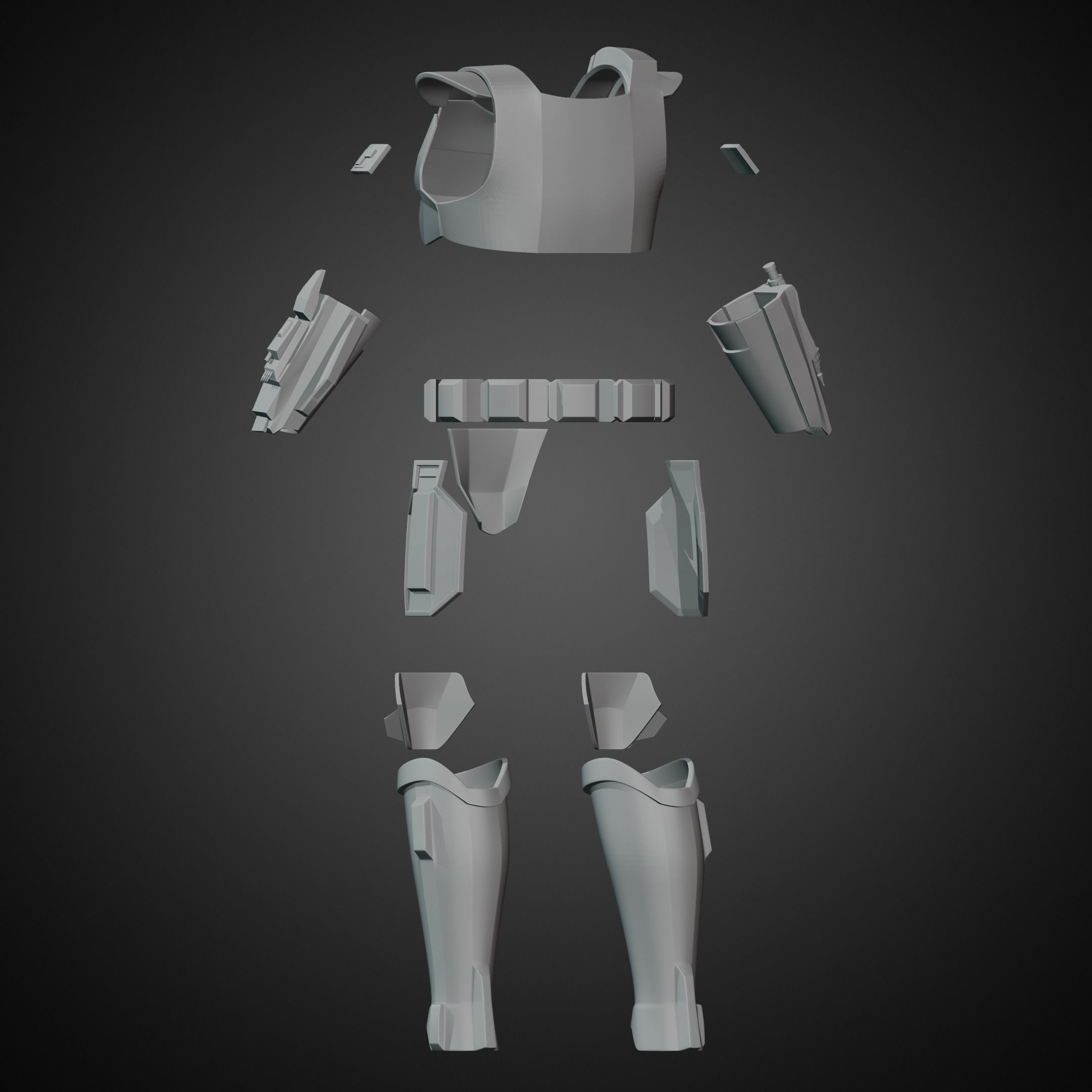 The Mandalorian Imperial Super Trooper Armor for Cosplay 3D print model_11