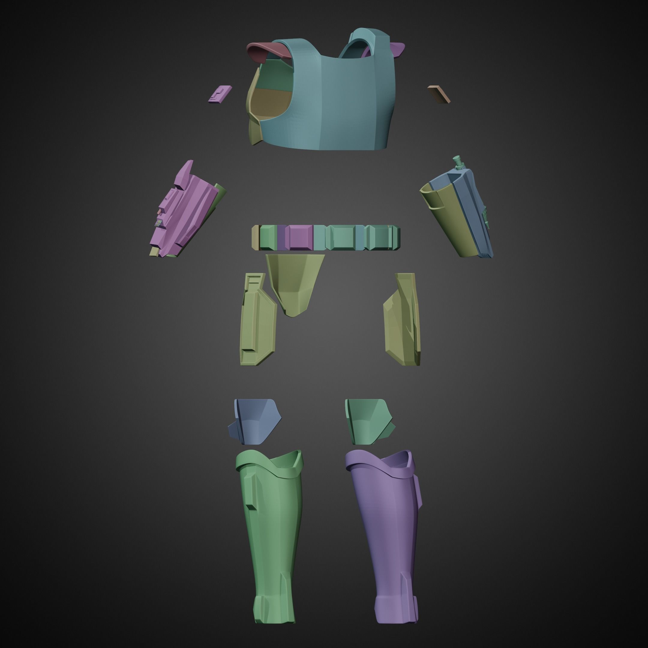 The Mandalorian Imperial Super Trooper Armor for Cosplay 3D print model_13