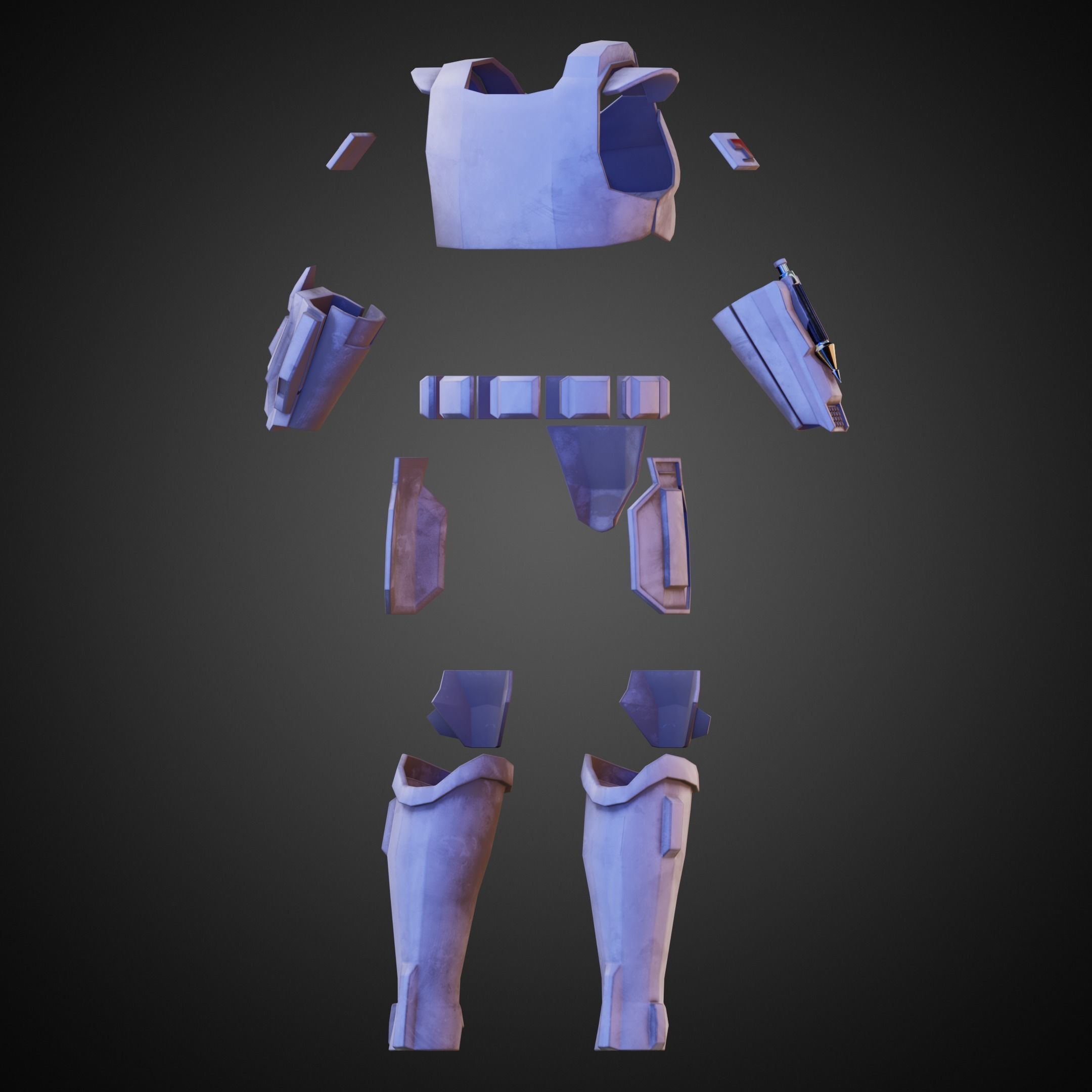 The Mandalorian Imperial Super Trooper Armor for Cosplay 3D print model_7