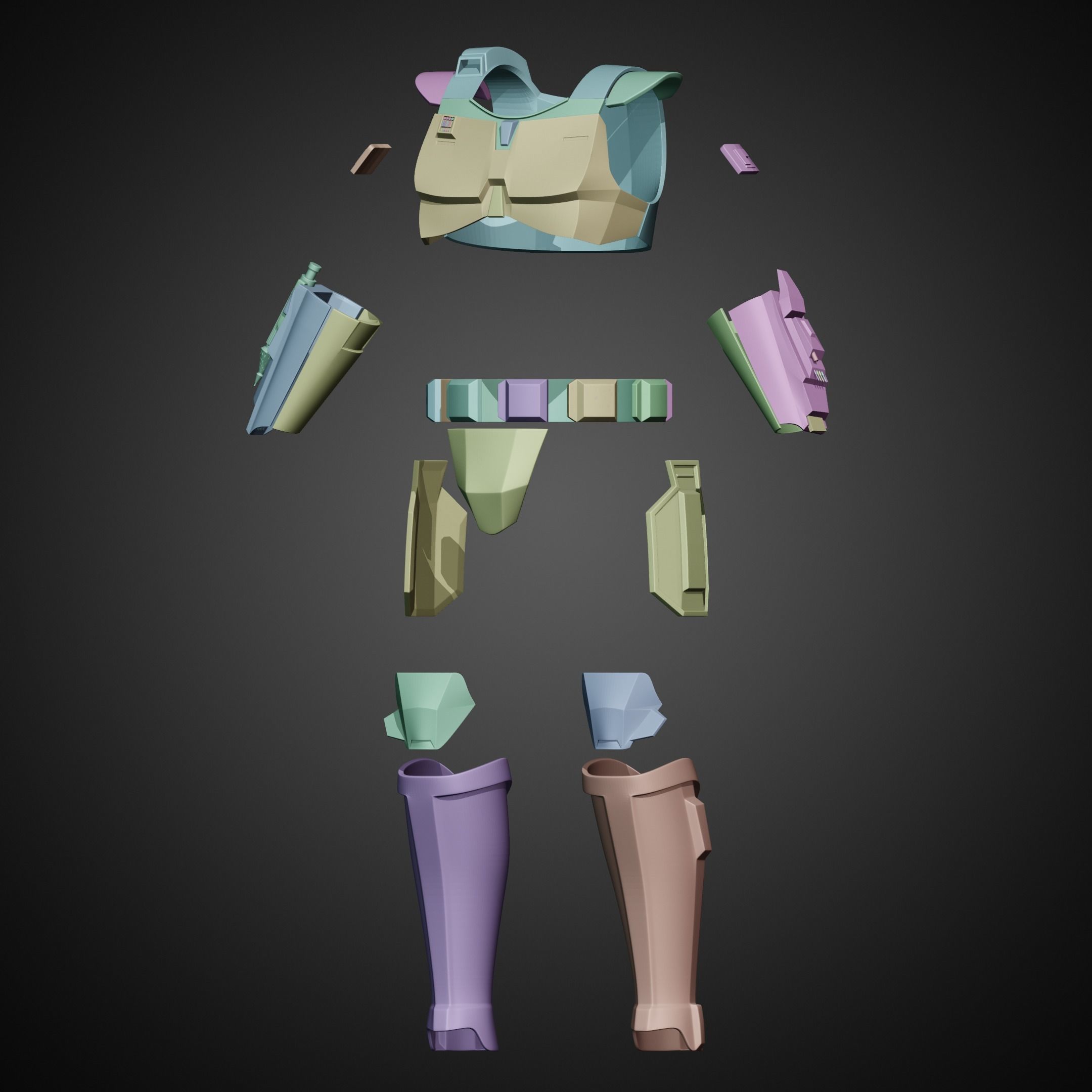 The Mandalorian Imperial Super Trooper Armor for Cosplay 3D print model_12