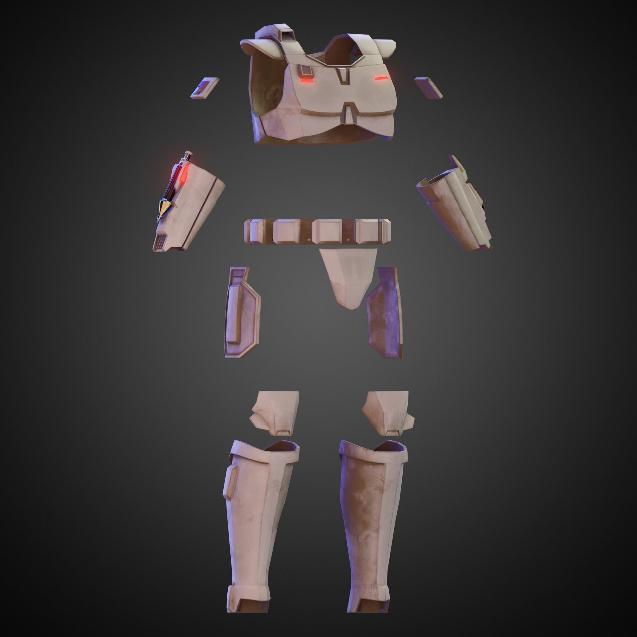 The Mandalorian Imperial Super Trooper Armor for Cosplay 3D print model_9