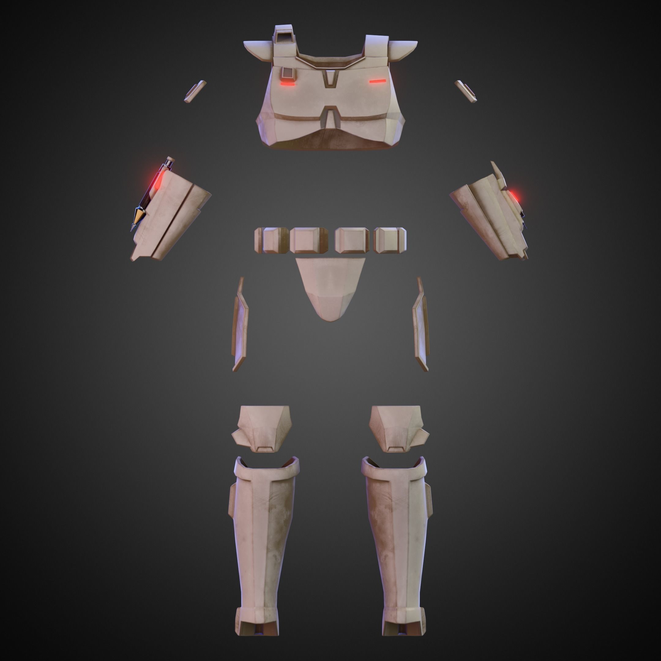 The Mandalorian Imperial Super Trooper Armor for Cosplay 3D print model_2