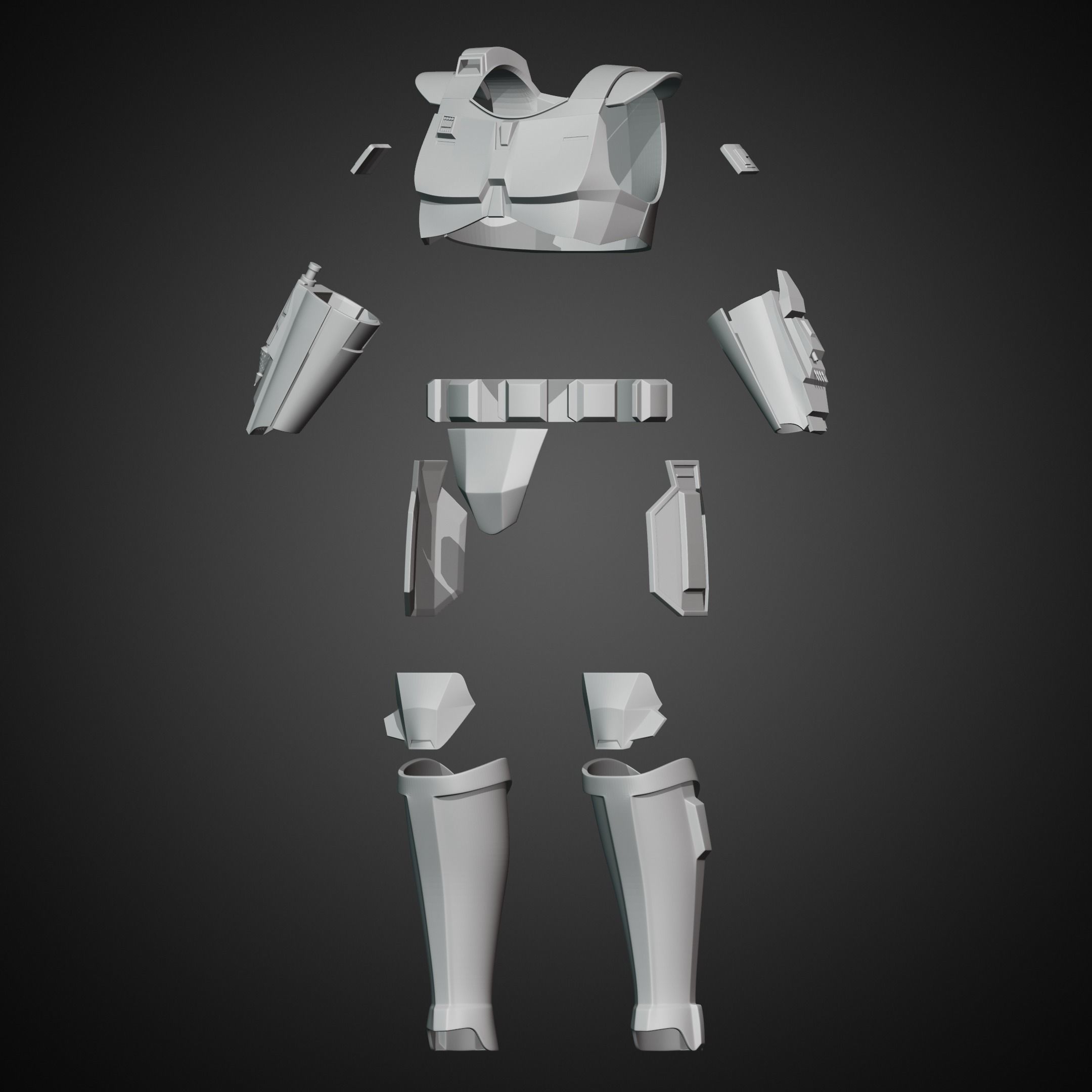 The Mandalorian Imperial Super Trooper Armor for Cosplay 3D print model_10