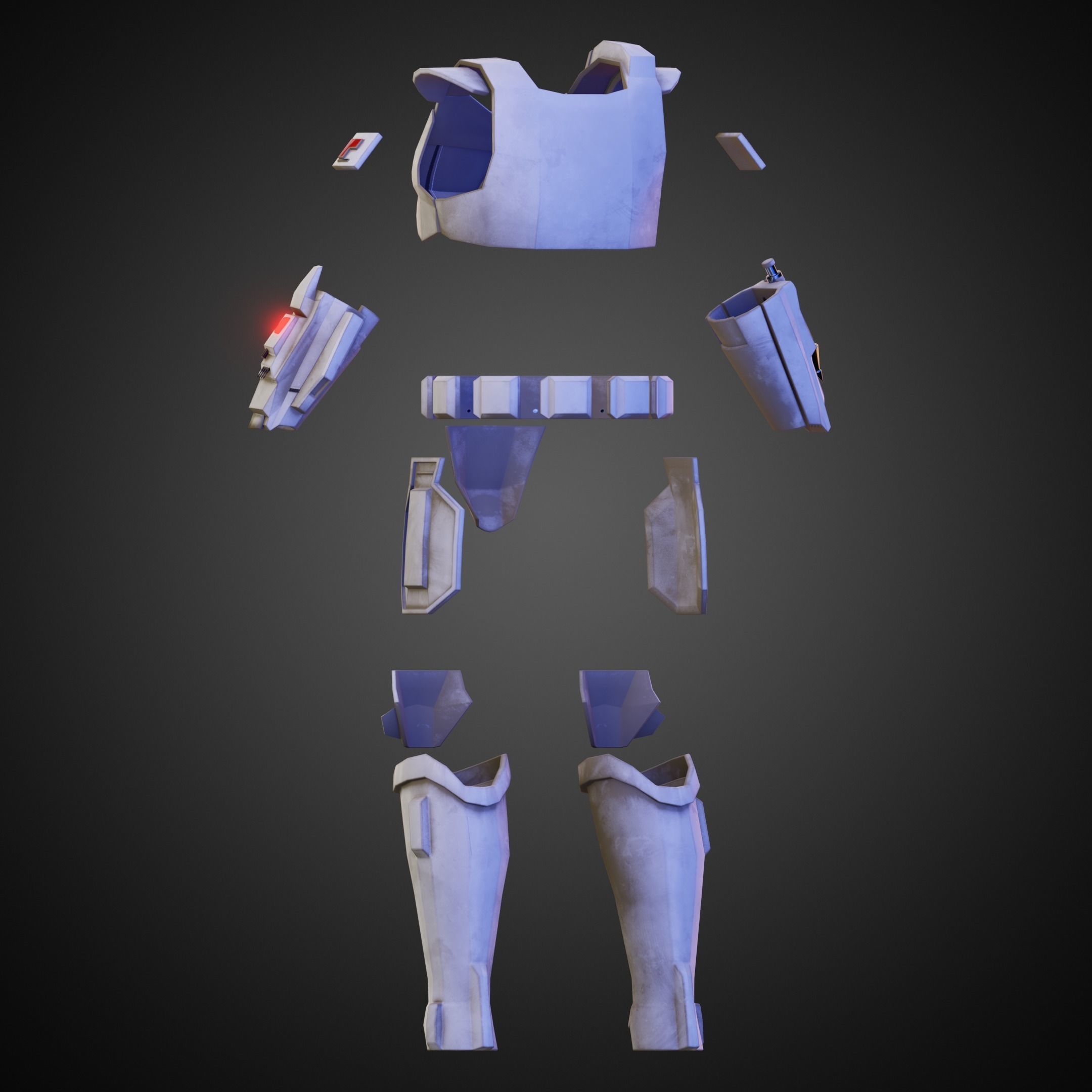 The Mandalorian Imperial Super Trooper Armor for Cosplay 3D print model_5