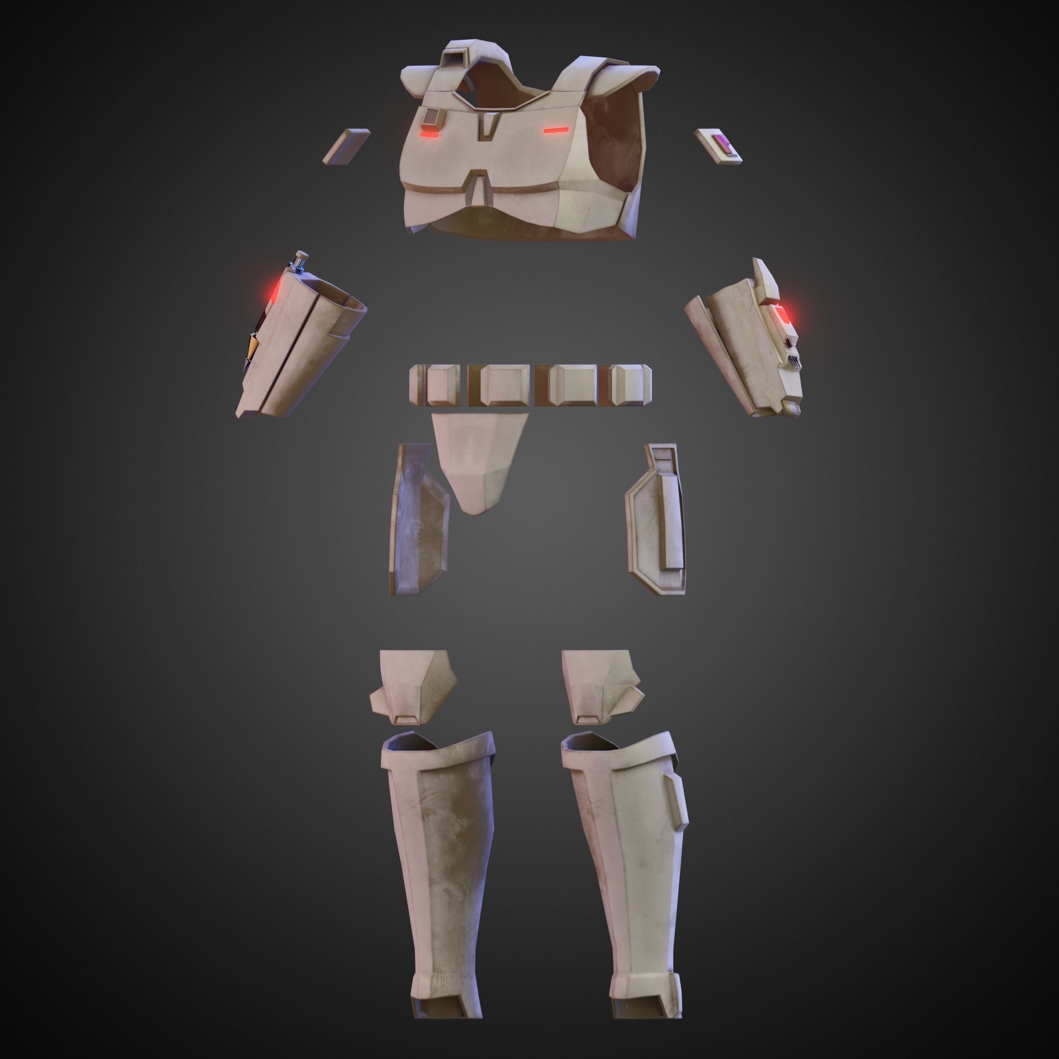 The Mandalorian Imperial Super Trooper Armor for Cosplay 3D print model_3