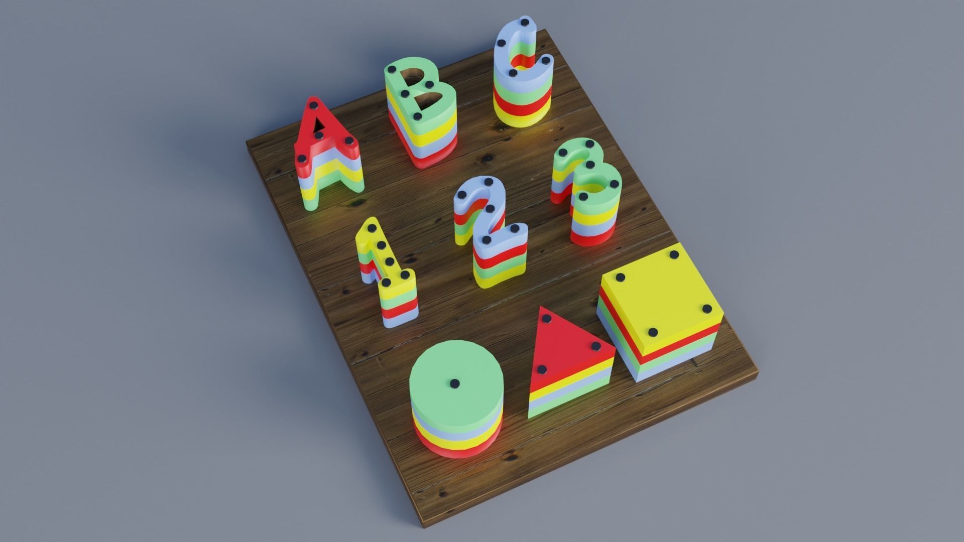 3D model ABC Alphabet Toy VR / AR / low-poly | CGTrader