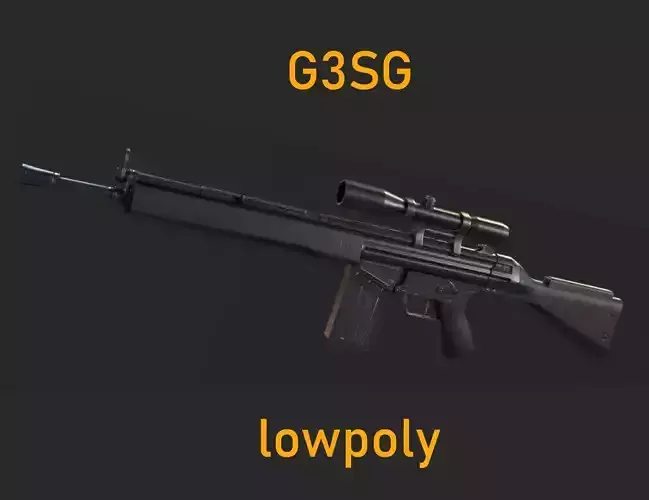 G3SG stylized lowpoly gameready model