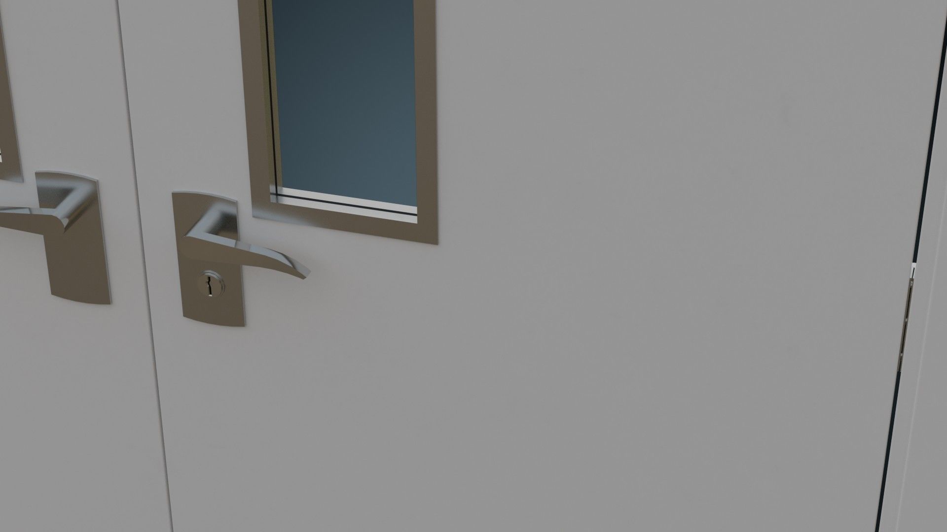 Hospital Door 1A Low-poly 3D model_8