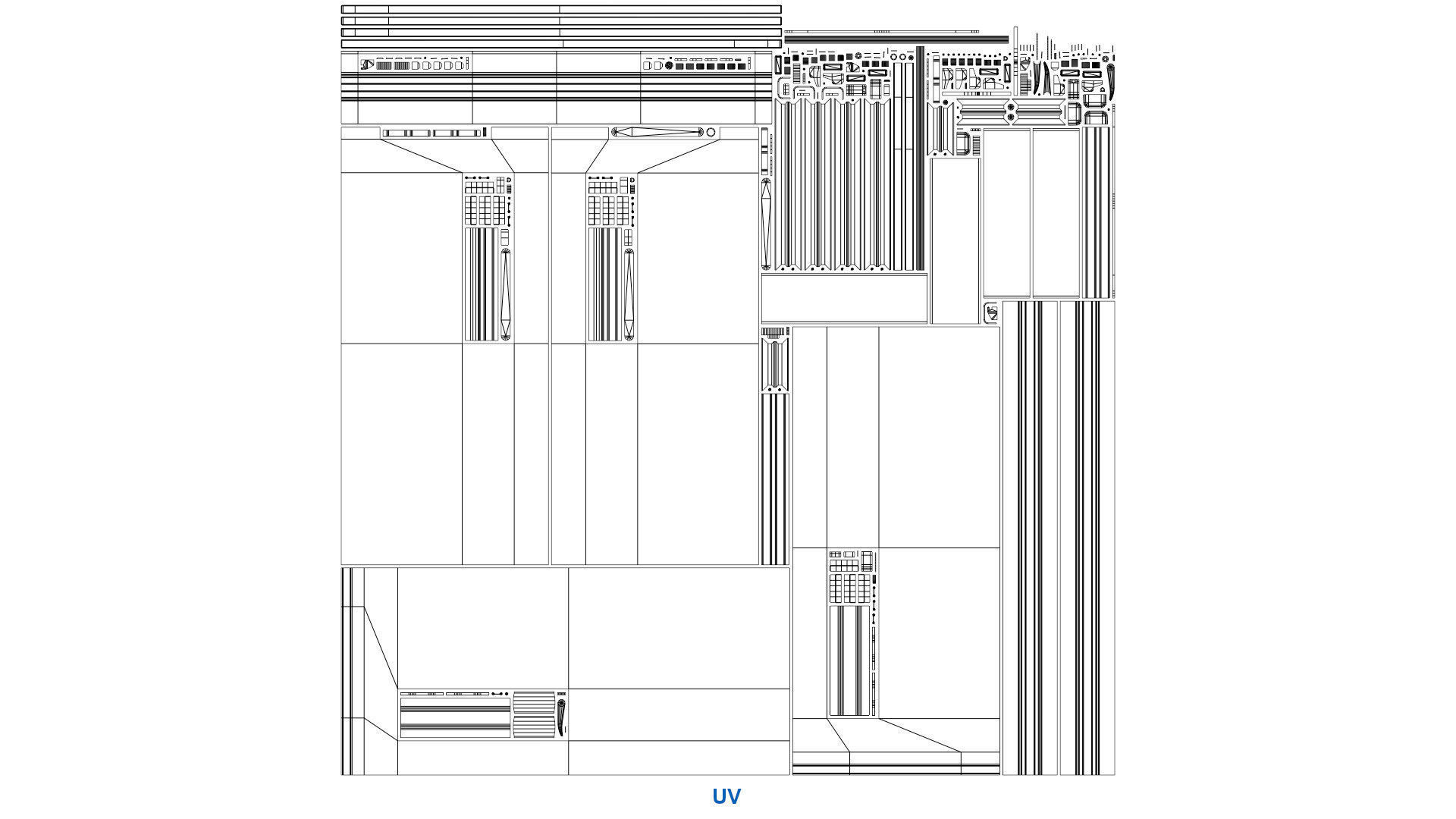 Hospital Door 1A Low-poly 3D model_12