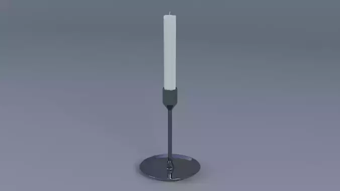 Table Candle Low-poly 3D model
