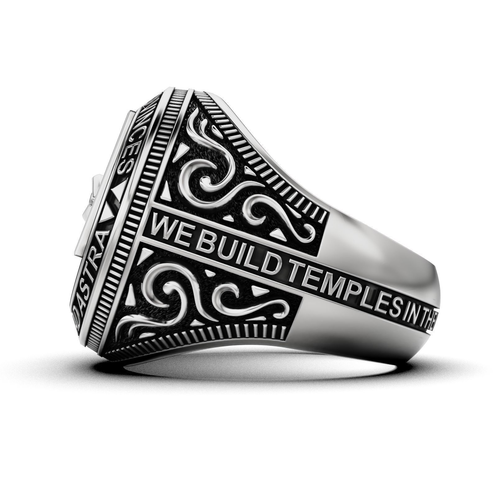 Classical Masonic ring 3D print model_3