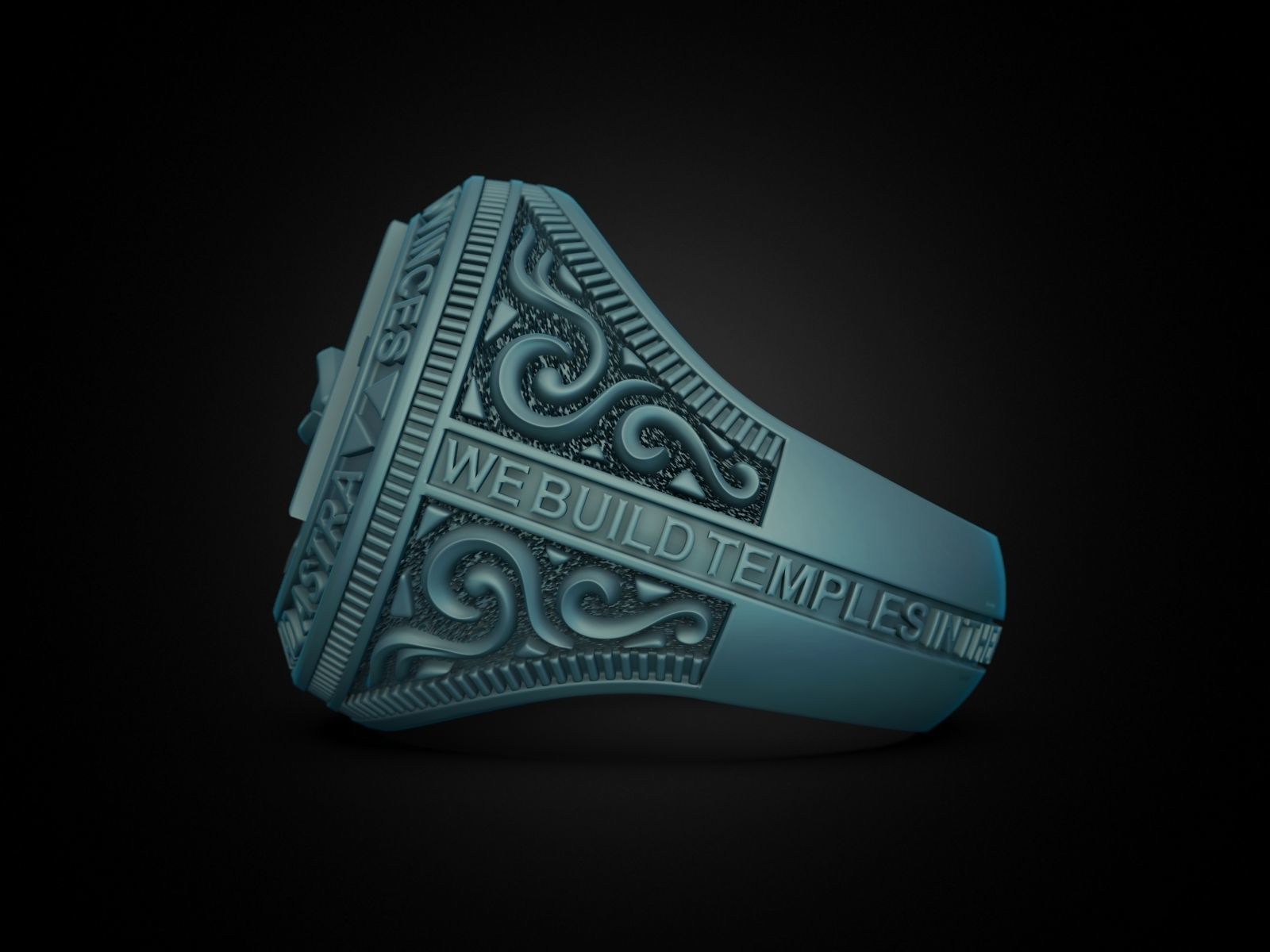 Classical Masonic ring 3D print model_33
