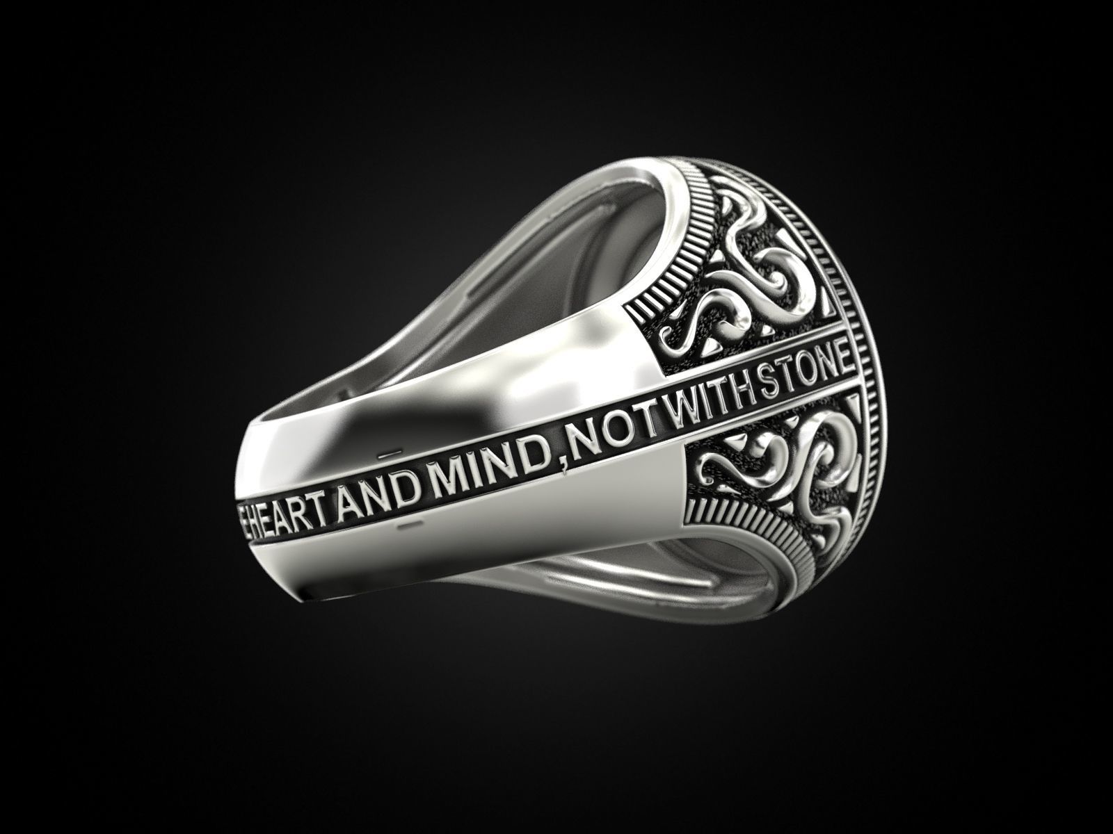 Classical Masonic ring 3D print model_26