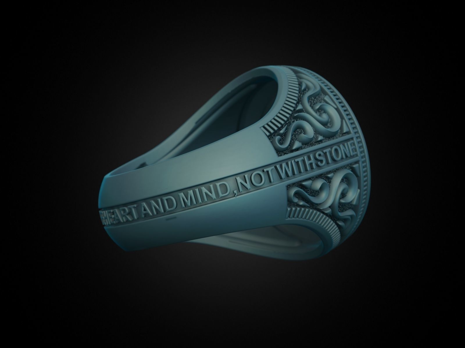 Classical Masonic ring 3D print model_34