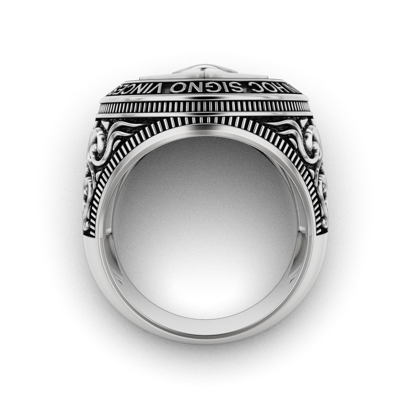 Classical Masonic ring 3D print model_5