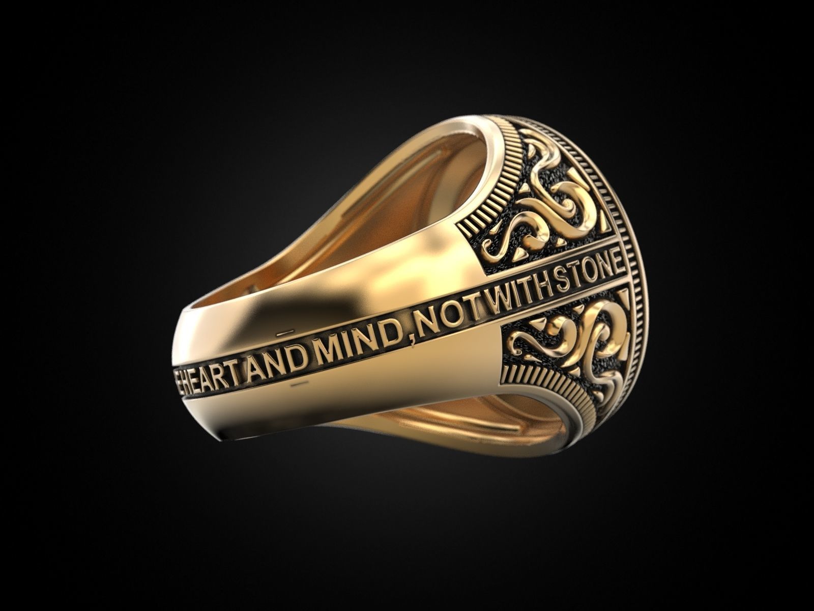Classical Masonic ring 3D print model_17