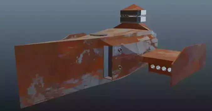 Dieselpunk Rocketship - The Ultimate Weapon of the Skies 3D model