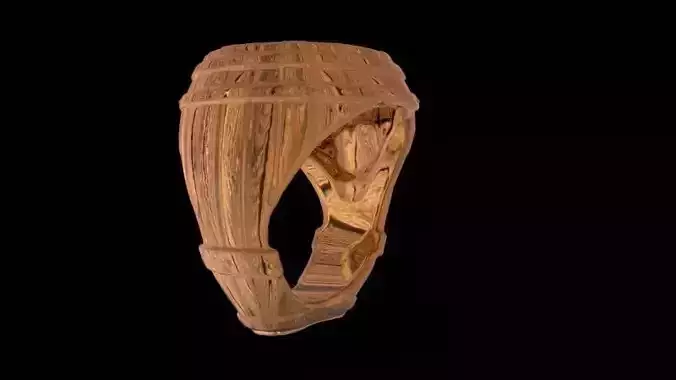 anillo barril  barrel ring 3D print model