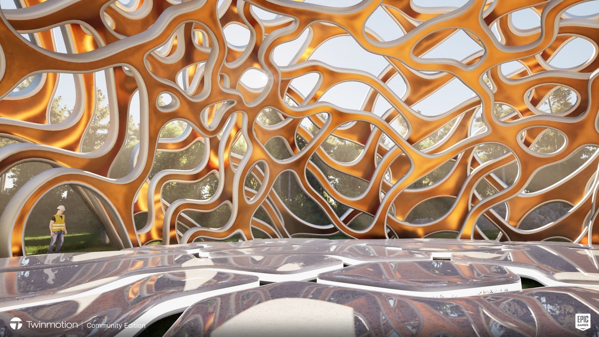 The Hemisphere Low-poly 3D model_3