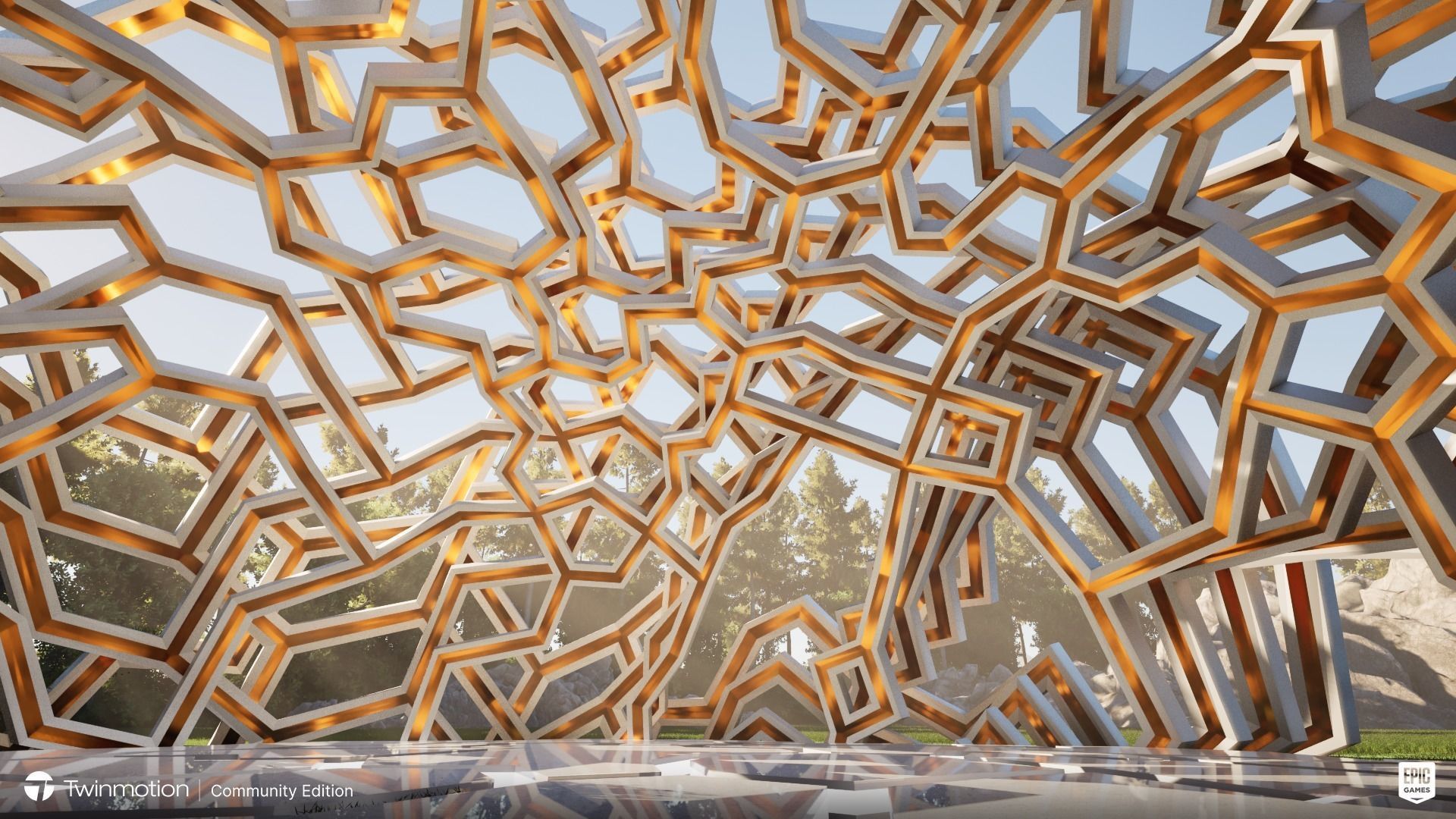 The Hemisphere Low-poly 3D model_14