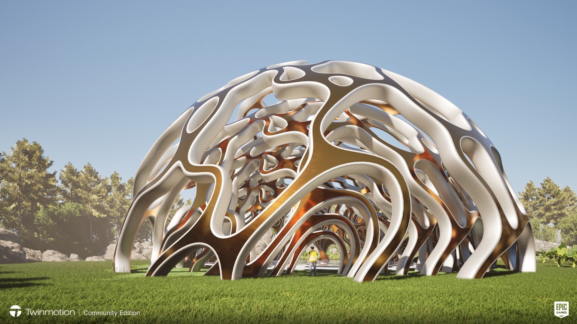 The Hemisphere Low-poly 3D model_4