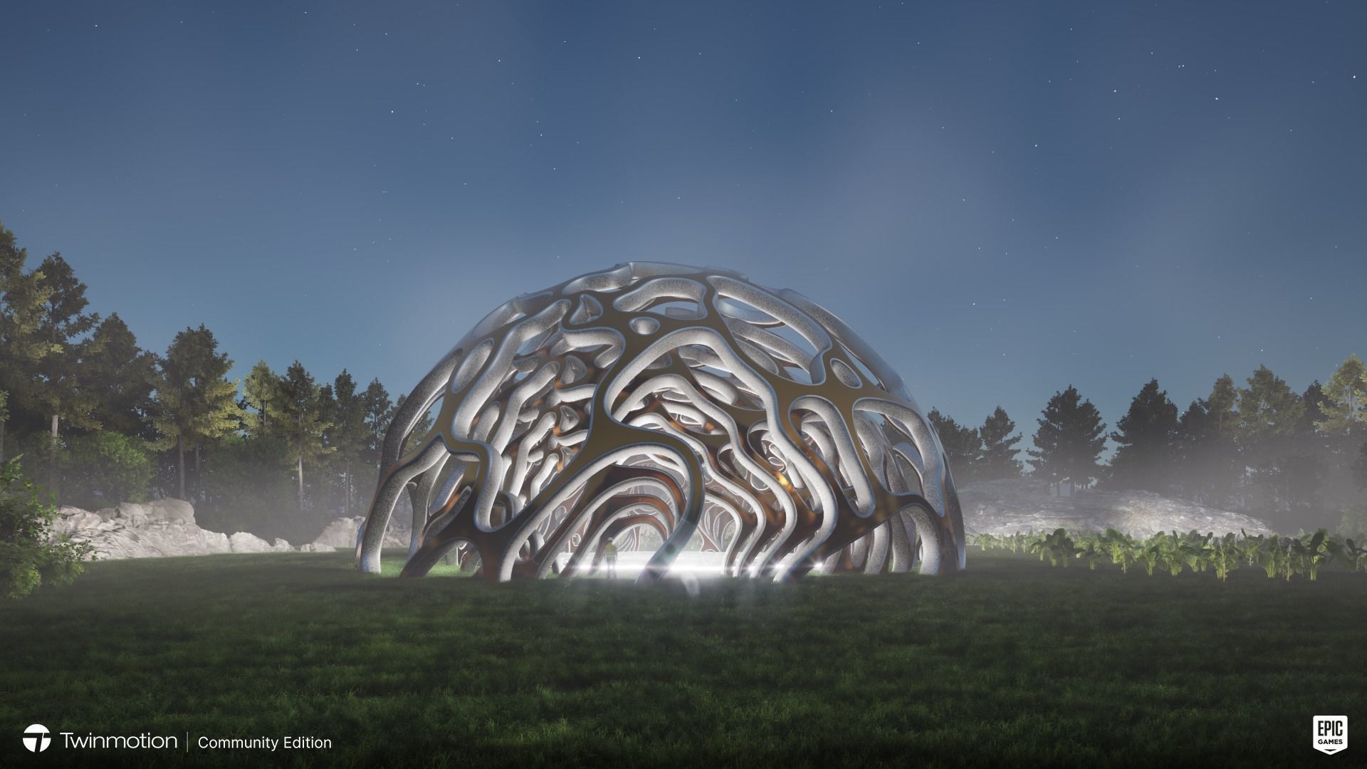 The Hemisphere Low-poly 3D model_5