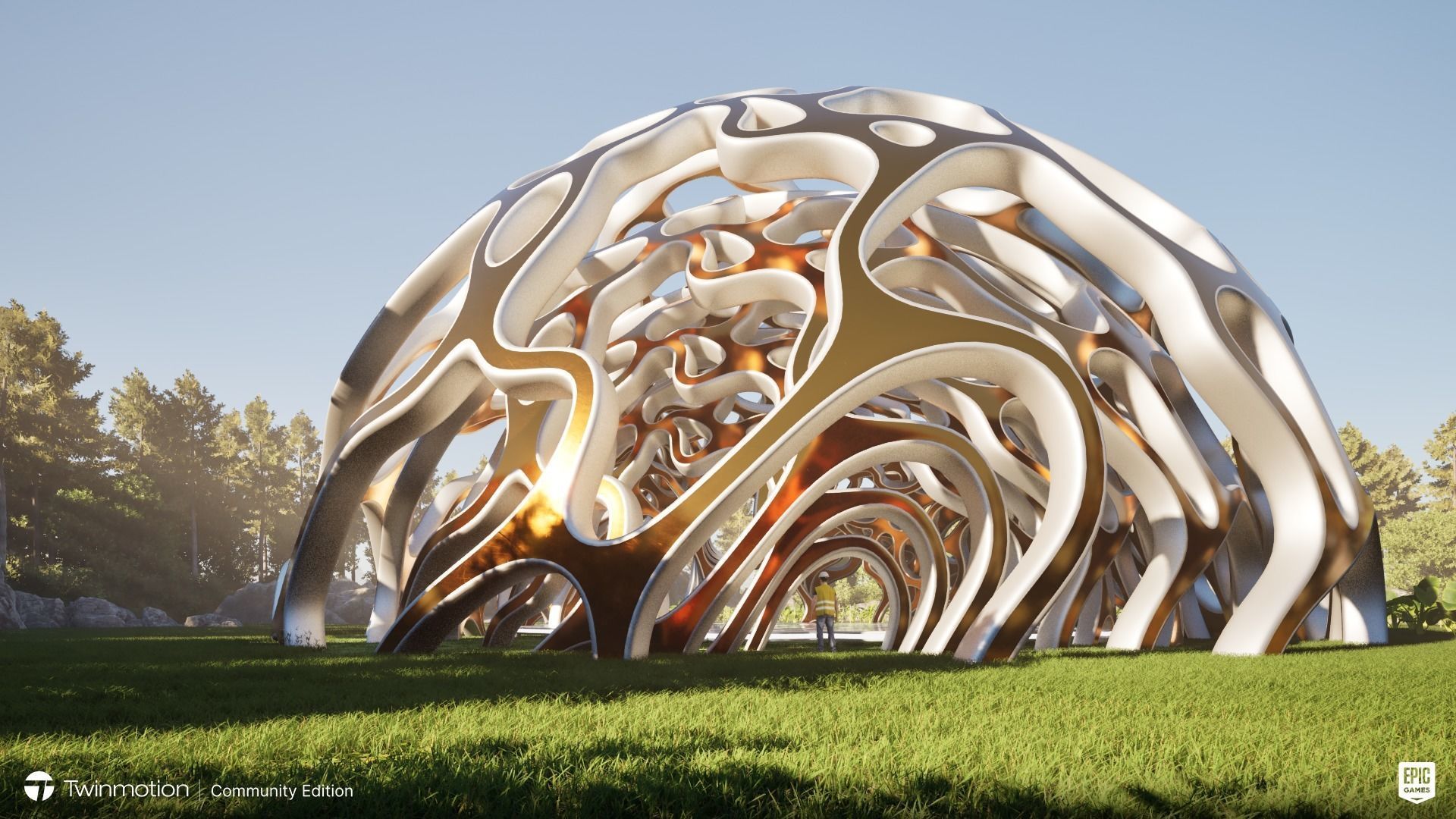 The Hemisphere Low-poly 3D model_2