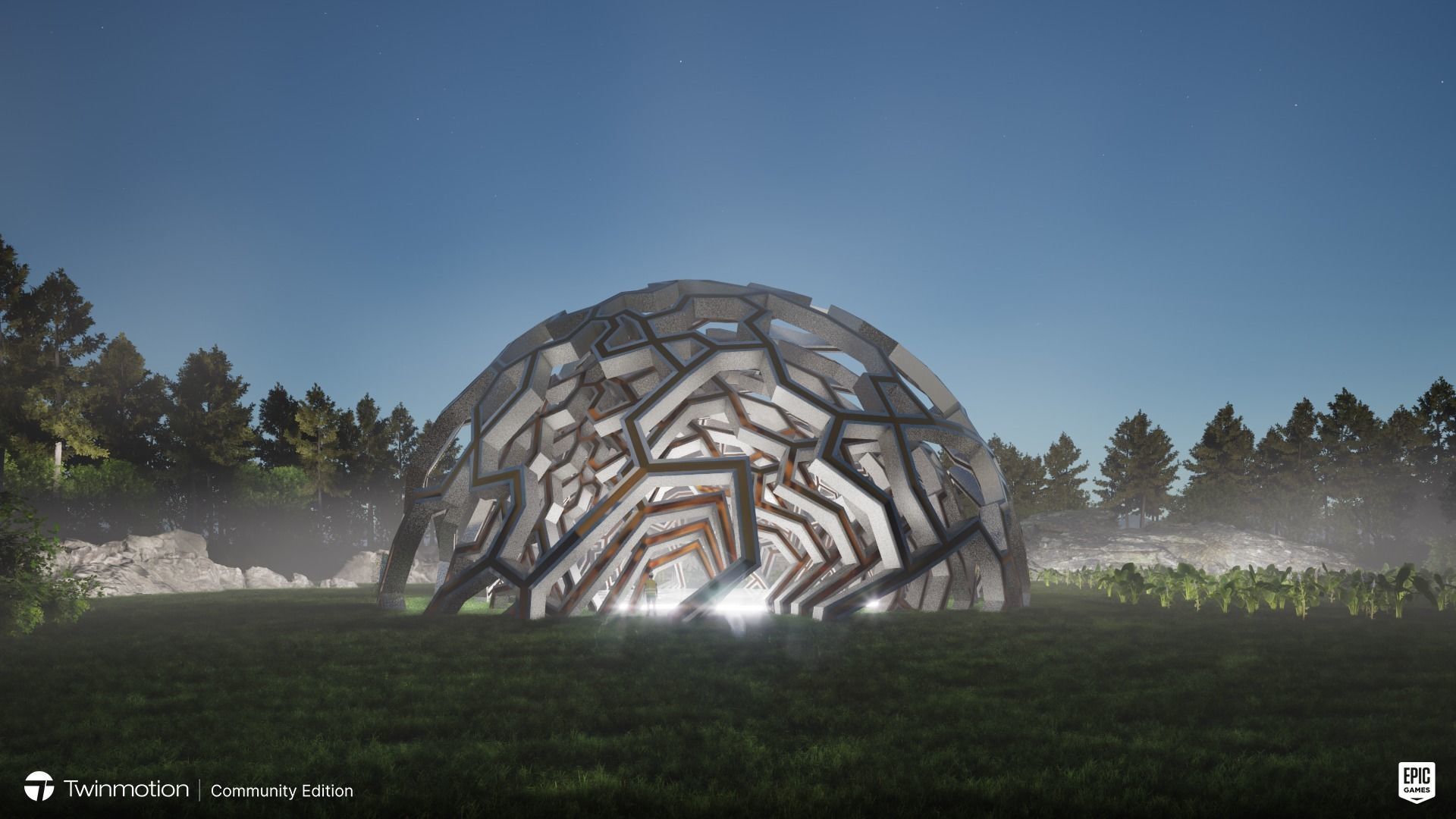 The Hemisphere Low-poly 3D model_11