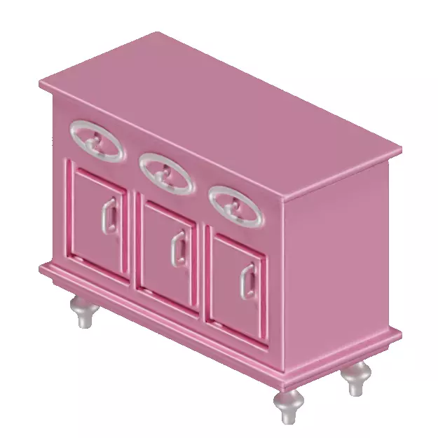 Kids Storage Cupboard 3D model_0