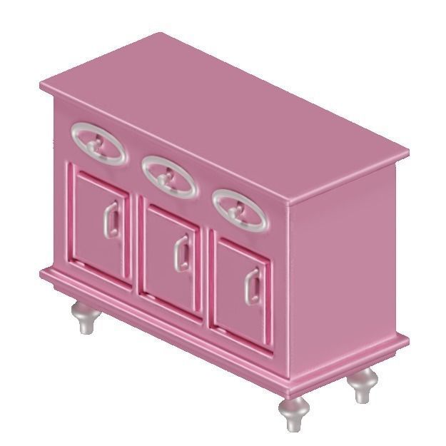 Kids Storage Cupboard 3D model_1