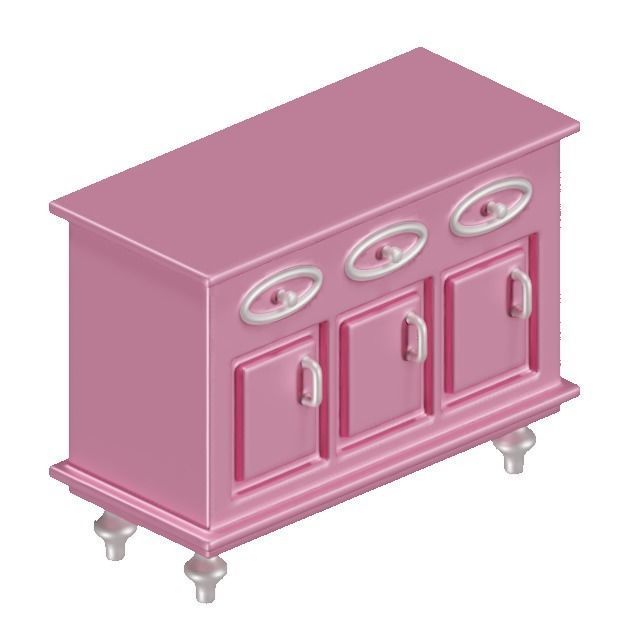 Kids Storage Cupboard 3D model_2