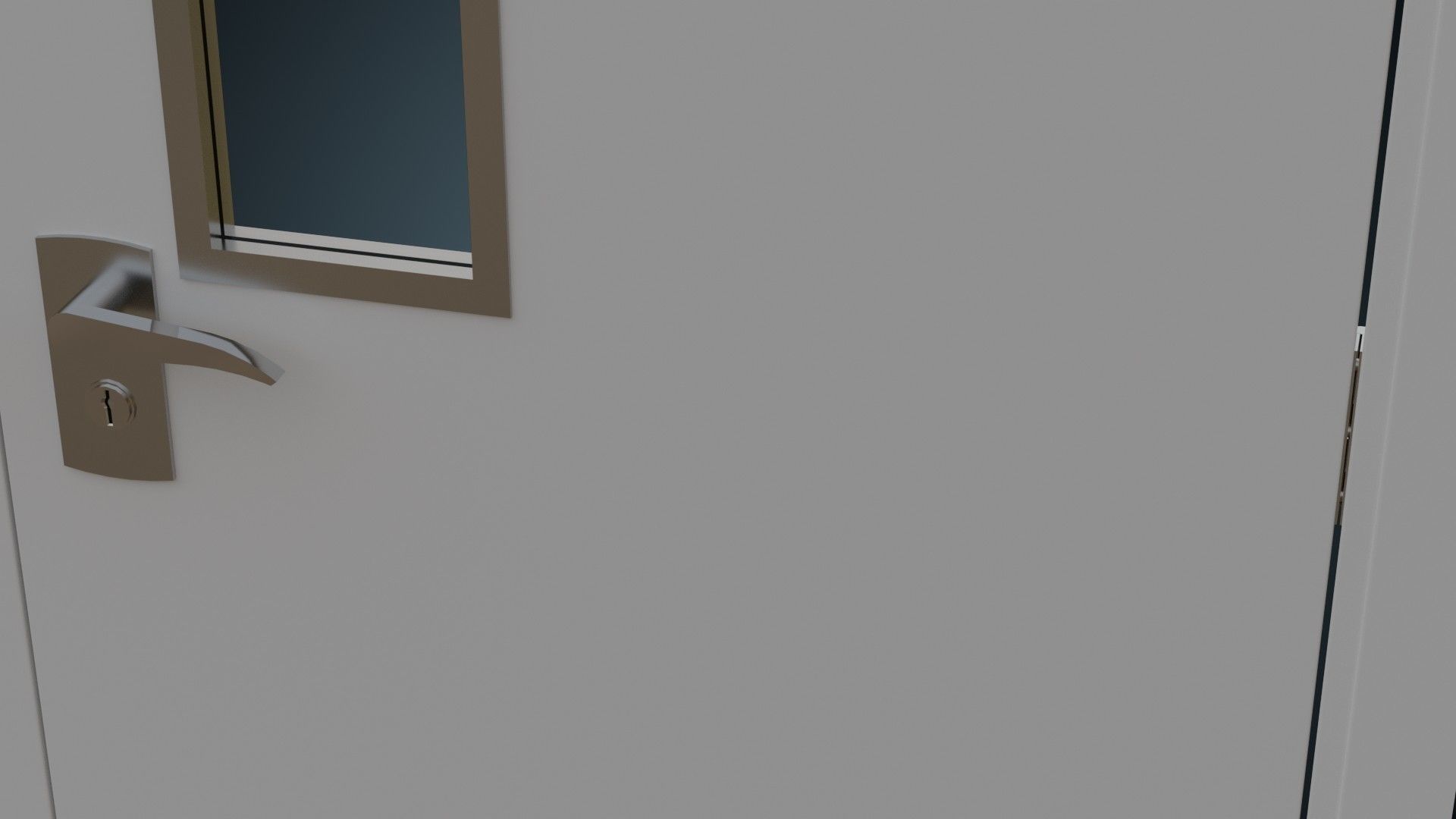 Hospital Door 1 Basic Low-poly 3D model_8