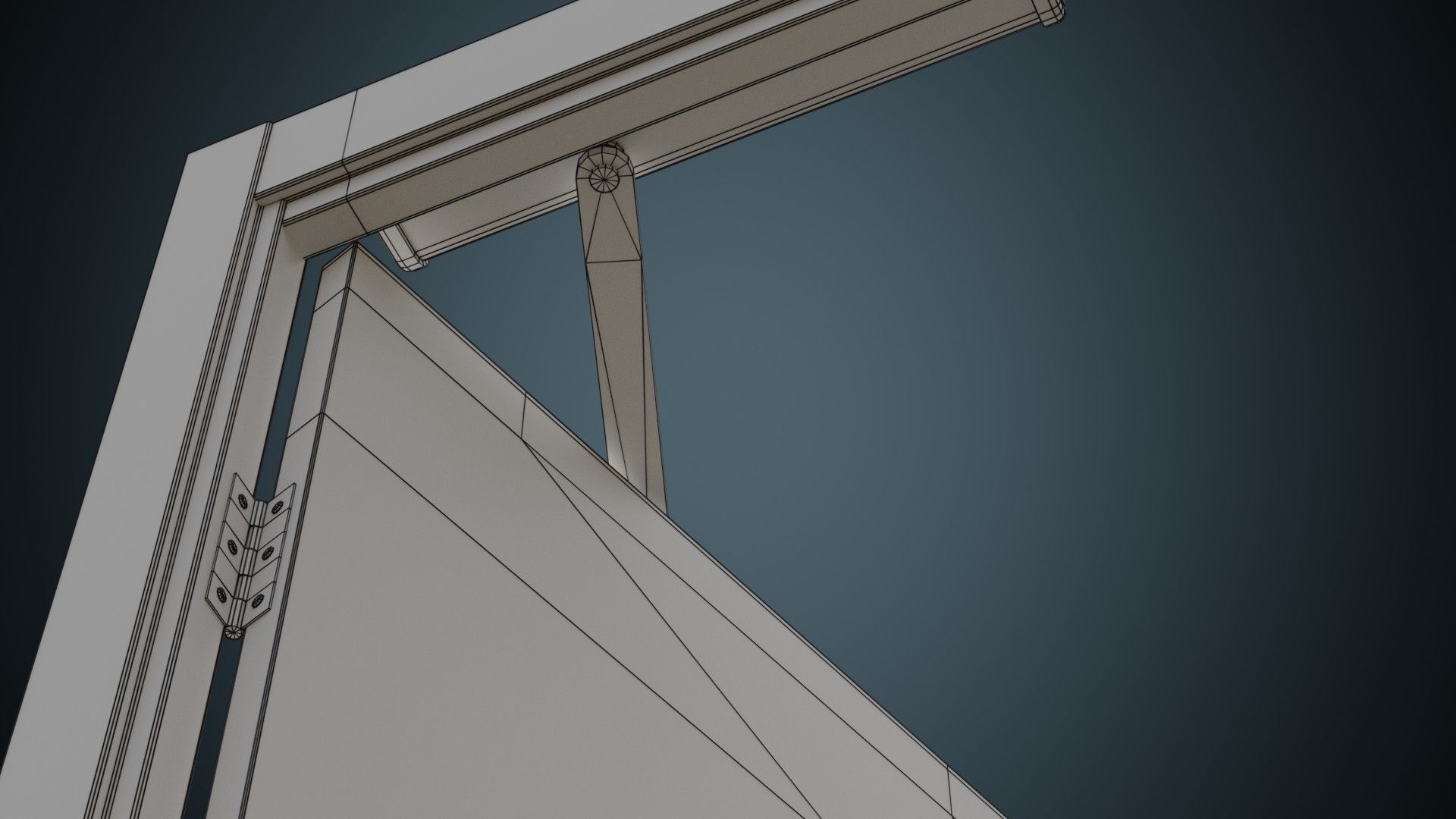 Hospital Door 1 Basic Low-poly 3D model_11