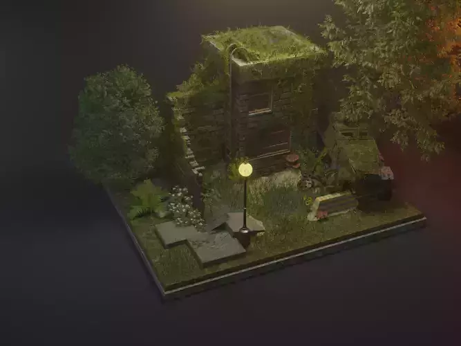 The Last of us Diorama Post-Apocalyptic scene