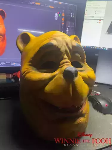 WINNIE THE POOH HALLOWEEN MASK 3D print model WINNIE THE POOH HALLOWEEN MASK 3D print model