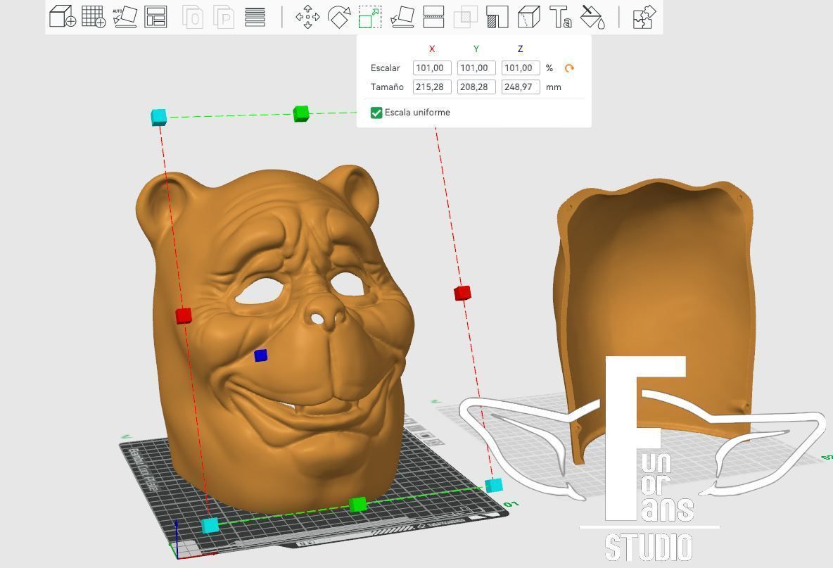 WINNIE THE POOH HALLOWEEN MASK 3D print model_6