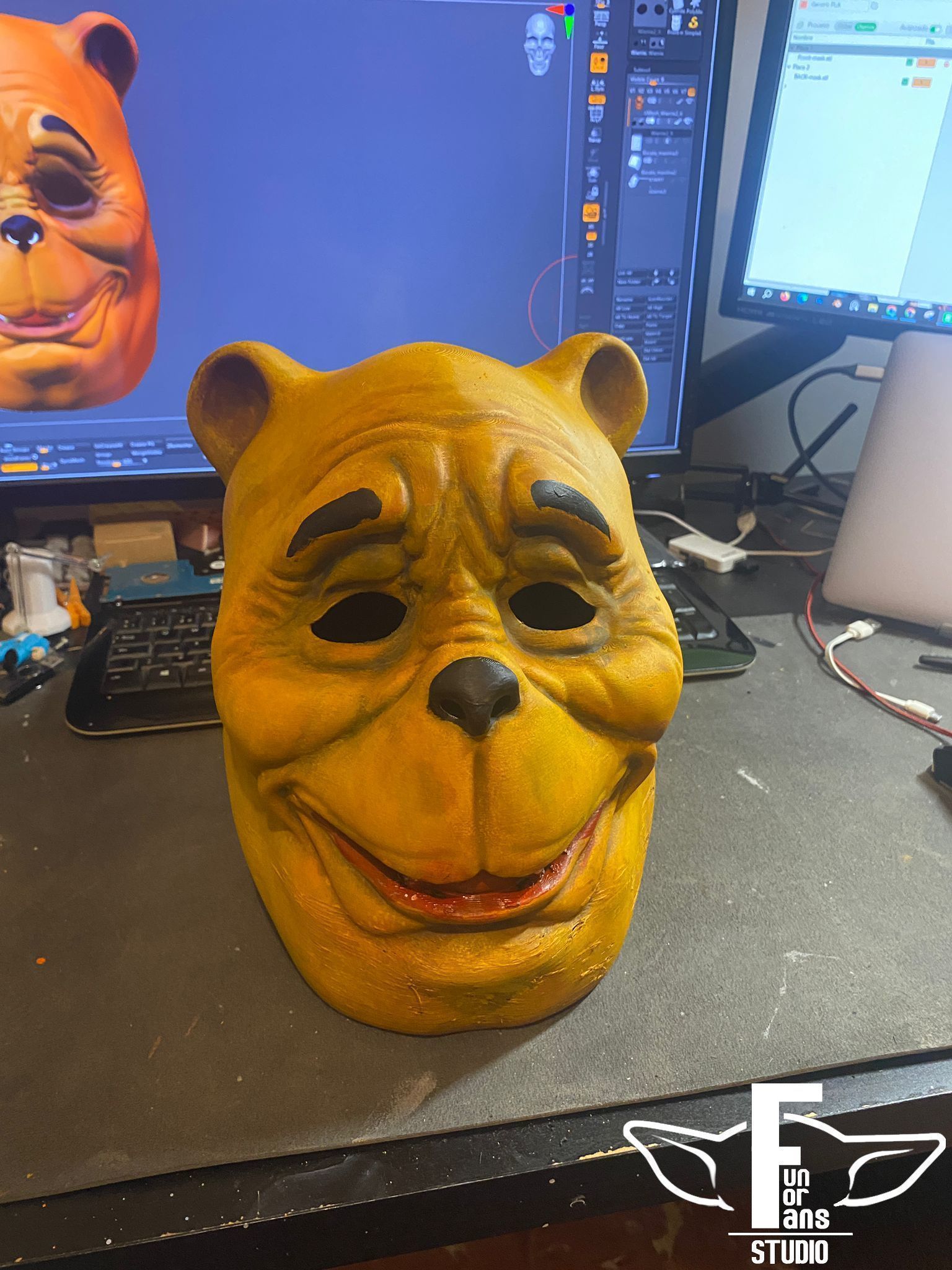 WINNIE THE POOH HALLOWEEN MASK 3D print model_2