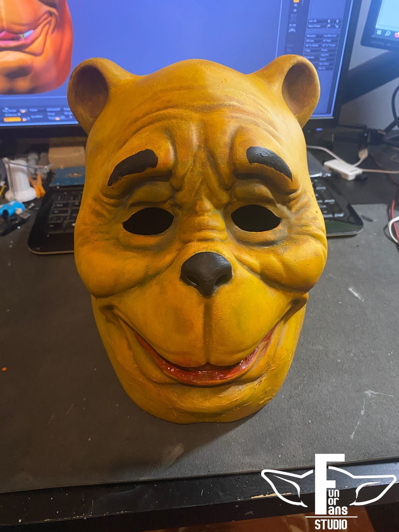 WINNIE THE POOH HALLOWEEN MASK 3D print model_1